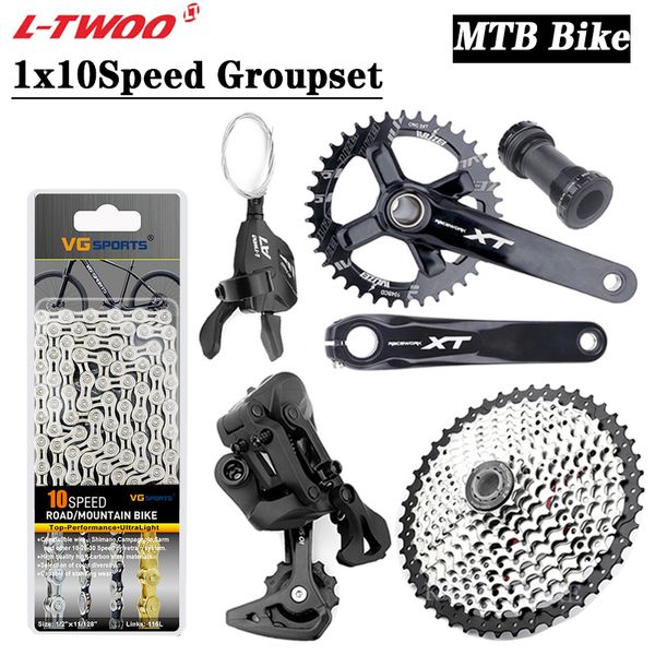 LTWOO A7 1x10 Speed Mtb Bike Derilleurs SHIFTER AVEC XT CRANKSET 10V Chaîne volant de la chaîne 42T 46T 50T Cassette Bicycle Groupset