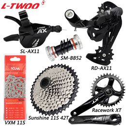 LTWOO AX11 1x11 Speed Groupset MTB Bike Derailleurs Shifter VXM Chain Racework XT Crankset 42T/46T/50T Cassette Bicycle Parts