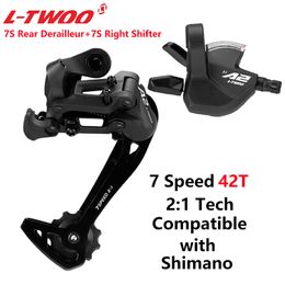 LTWOO DERYAURS GROUPSET POUR MTB BICYLY 7S 8S 9S 10S 11 DÉRIALURS arrière + levier de levier Shifter compatible Shimano