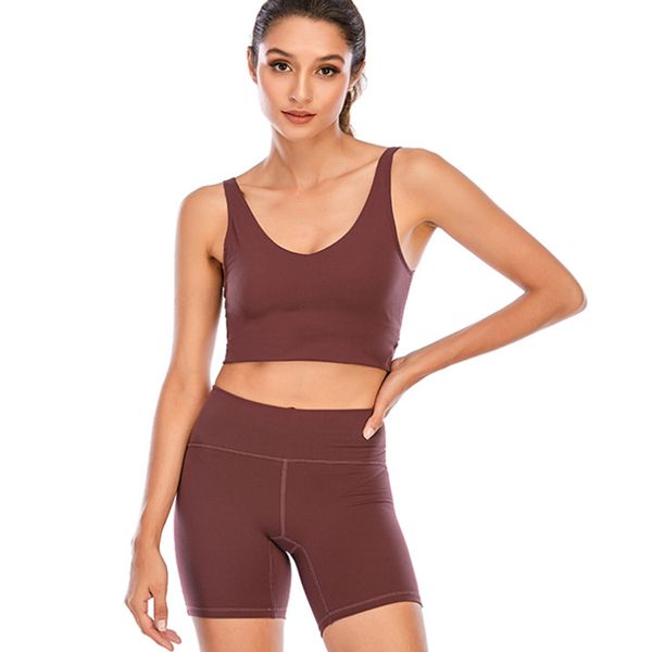 lu-001 Short de Yoga de sport pour femmes Fitness taille haute coupe ajustée séchage rapide respirant panneau de maille hautement élastique pantalon en nylon Leggings pour femmes