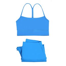 LU-008 Align Yoga Lemon Set Fitness de sports de sport féminin 2 pièces