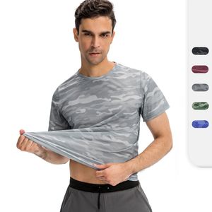 lu-01214 Camiseta holgada deportiva para hombre entrenamiento al aire libre gimnasio correr camuflaje secado rápido transpirable manga corta consulte la tabla de tallas para comprar