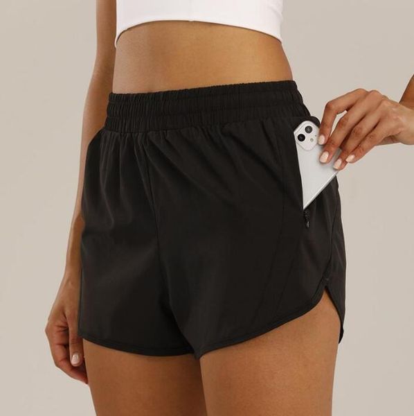 LU-0160 Marque femmes tenues de Yoga taille haute Shorts exercice pantalons courts vêtements de Fitness filles en cours d'exécution élastique adulte Sportsweark