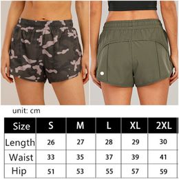 LU-0160 Yoga-outfits voor dames Korte broeken met hoge taille Oefening Korte broek Fitnesskleding Meisjes Hardlopen Elastische broek voor volwassenen Sportkleding Gevoerd Trekkoord Ademend