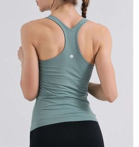 LU-04 gym yoga soutien-gorge sans crop top back top women coure cou avec épaule épaule sexy tops fitness cami décontracté été 2125ess