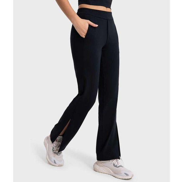 LU-047 Pantalon micro évasé polyvalent avec poignets larges ouverts pour montrer la longueur des jambes Yoga Sports Casual Designer Leggings vêtements de sport