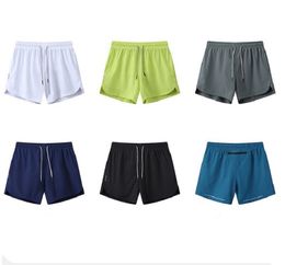 lu-06 Shorts pour hommes Tenue de yoga Hommes cinquième pantalon course à pied Sport respirant entraîneur pantalon court vêtements de sport exercice de gymnastique adulte vêtements de fitness élastique avec poche