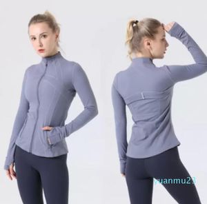 LU-088 Chaqueta de Yoga 2023, abrigo deportivo de entrenamiento definido para mujer, chaqueta deportiva, ropa deportiva de secado rápido, Top sólido 23 Up, sudadera deportiva