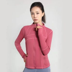 LU-088 2023 Veste de Yoga pour femmes, manteau de Sport d'entraînement défini, veste de Fitness, vêtements de Sport à séchage rapide, haut solide, sweat-shirt zippé, vêtements de Sport, offre spéciale, 5591