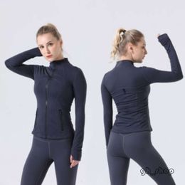 Lu-088 2024 Yogajack Dames Define Workout Sportjas Fitnessjack Sport Sneldrogend Sportkleding Top Effen Sweatshirt met ritssluiting Sportkleding Heet verkoop 2063