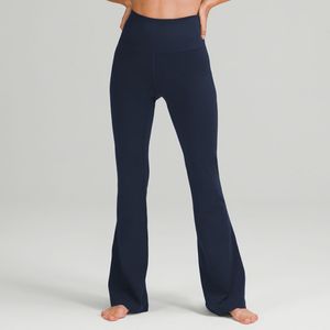 LU-088 Groove Fitness Gym Femmes Pantalons de yoga Elastic Wide Jam Leggings hauts taille fine Summer Flare Pant