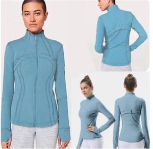 LU-088 Chaqueta de Yoga para mujer LL Define, abrigo deportivo para entrenamiento, chaqueta deportiva, ropa deportiva, Top sólido con cremallera, ropa deportiva, superventas