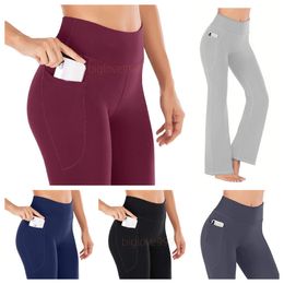 Pantalones de Yoga Groove Fitness Gym para mujer, mallas elásticas de pierna ancha acampanadas, mallas finas de cintura alta acampanadas de verano