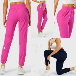 LU-1028 Femmes Vêtements De Yoga Fille Pantalon de Jogging Adapté État Extensible Taille Haute Sangle D'entraînement Pantalon De GYM M46667
