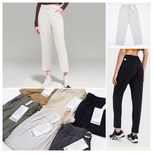Pantalon de Yoga taille haute pour femmes, pantalon de sport à séchage rapide, avec cordon de serrage, vêtements de sport, de Jogging, LU-1290
