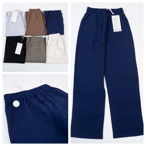 LU-1459 Pantalones de yoga Softstreme Pantalones rectos Demoros Long Long Wiring Babero suave Togger pantalones Mostran piernas Fitness de yoga