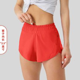 Lu-16 zomerbaan die 2,5-inch hotty hete shorts los ademende snel drogende sport dames yoga broek rok veelzijdige casual zijzak aritzia ondergoed 663es