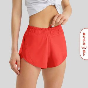 Lu-16 Summer Track That Short chaud de 2,5 pouces, ample, respirant, séchage rapide, pantalon de sport pour femmes, jupe polyvalente décontractée latérale Poc 45