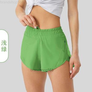 lu-16 Summer Track That 2,5 pouces Hotty Hot Shorts Lâche Respirant Séchage rapide Sport Pantalon de yoga pour femme Jupe Polyvalente Décontracté Poche latérale Gym