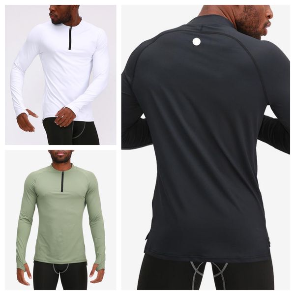 LU-1621 T-shirts pour hommes T-shirt de Sport de musculation pour hommes chemise de course à séchage rapide à manches longues haut de compression T-shirt de gymnastique hommes vêtements de gymnastique serrés