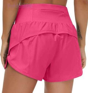 Lu-18 Speed Up Shorts Sneldrogend Ademend Sport Hotty Hot Short Dames Fitness Nep Tweedelig Lichtbestendig Gevoerd Yoga Legging Hardlopen Golf Bikerbroek