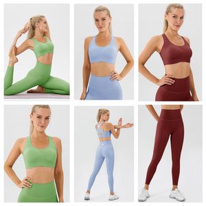 LU-1840 Yogabroek met naadloze pasvorm Nude joggingbroek met hoge taille en schokbestendig push-up sportondergoed