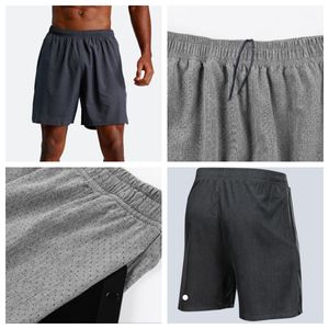 LU-2012 Herenshorts met zijzakken Superkwaliteit Sport Heren Elastische taille Shorts Strandshorts Heren Vrije tijd Stretch Kort