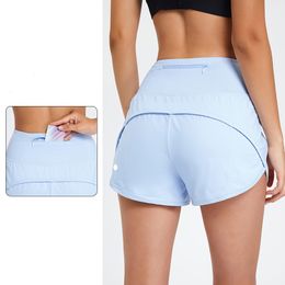 lu 2024 zomer nieuwe fitness sport hoge taille anti-wandelen lichte snelheid hardloopshorts yogabroek voor dames