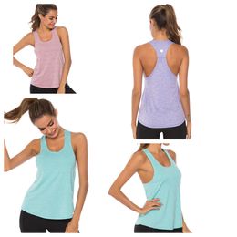 Débardeur ample sans manches pour femmes, gilet de Yoga, séchage rapide, Fitness, athlétique, hauts de sport, LU-2039