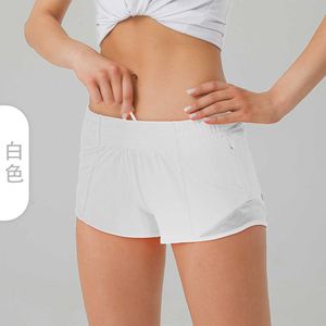 LU-248 Breffe de séchage rapide à séchage rapide shorts pour femmes sous-vêtements Sports Pocket Running Fitness Pants Princess Sportswear Gym Legging