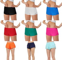 LU-248 Dames Sport Shorts Casual Fitness Hotty Hot Pants For Woman Girl Workout Gym Running Sportswear met ritszak Quick Drying Mesh8ky