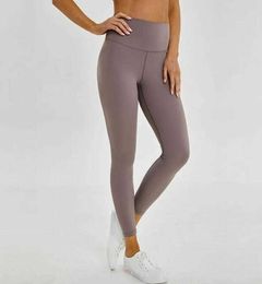 LU-32 Women Yoga Alinee Pants de color sólido Sports Gym Gym Wear Leggings Alta cintura Fitness Lady General Troducción En general