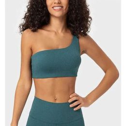 Lu-369 Soutien-gorge de sport de Yoga à sangle unique, côtes dénudées, dos creux, vêtements de Fitness, sous-vêtements pour femmes, débardeurs, vêtements d'extérieur à la mode 72