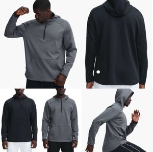 Lu- 372 Men Hoodies Outdoor Pullover Sports Long Sleeve Yoga Wrokout Outfit Mens Loose Jackets Training Fitness Fashion Clothing 43664