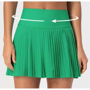 Lu-383 Jupes plissées Tenues de yoga Tennis Golf Shorts de sport avec poche intérieure Leggings pour femmes Pantalon respirant à séchage rapide Running Exerc 19