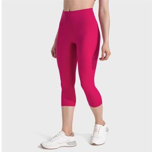 LU-65 Align Capris Yoga Leggings Gimnasio Ropa Mujer Ropa interior deportiva Alta elasticidad Ejercicio Fitness Pantalones Tights2584