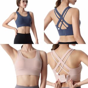 LU-732 Vrouwen Actieve Bh Ademend Dun Schokbestendig Push-Up Yoga Vest Running Fitness Bh's Met Borstkussen