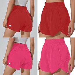 LU-764 Tenues de yoga LU-764 Femmes de yoga avec zipper poche gymnase dames sportifs décontractés Fiess Track Shorts 1125ess