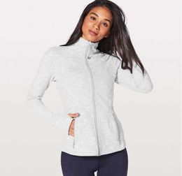 Lu-78 top veste zippée tenue à capuche vêtements de yoga pulls molletonnés à manches longues formation de trou de pouce course lu femmes mince fitness lulu manteau vêtements respirant design69es