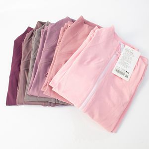 LU-88 Définir veste de yoga fermeture éclair complète mode printemps et automne vêtements de sport ajustés train course gymnase yoga veste cardigan de couleur unie 2023 meilleure vente lululemens