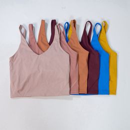 LU-88 Summer U-shaped Yoga suit, women's sports U-shaped vest, bra, fitness and beauty back, lined chest pad