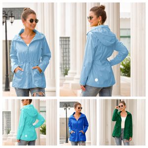 LU-898 Autumn and Winter Raincoat para mujer con capucha con capucha con capucha