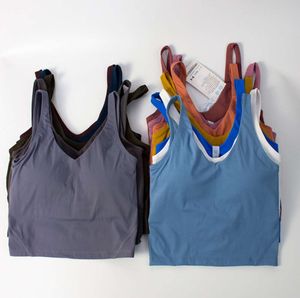 LU-99 dames sportyoga beha sexy tanktop strak vest met borstkussen geen boterzachte atletische fitness kleedt op maat