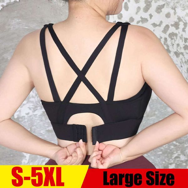 Lu Align Align Lu Lemon Hide Femmes Cloud S-5XL Soutien-gorge de sport Soutien élevé Gros seins Sous-vêtements d'entraînement Lady Fiess Yoga Top Plus Size Vest Run