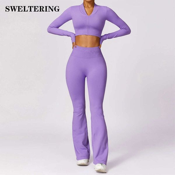 Lu Align Align Mujeres Lu Conjunto sin costuras 2PCS Trajes Traje deportivo Ropa de gimnasia Ropa de entrenamiento Top corto de gimnasia de manga larga Leggings de cintura alta Ropa deportiva deportiva Lemon LL Jogger Jo