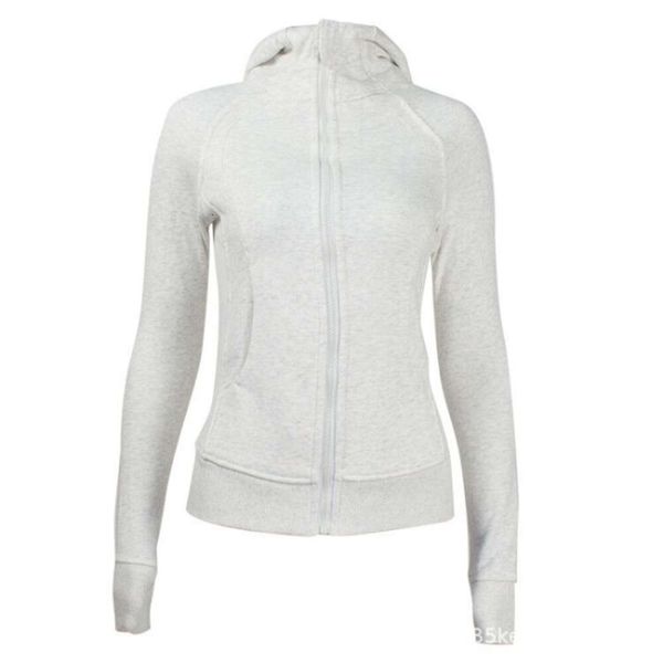 Lu Align Otoño Traje de yoga Invierno Chaquetas de lana con cremallera completa con capucha Abrigo de mujer Sudadera de manga larga ajustada Entrenamiento Correr Suéter Jogger Gry Lu-08 2024