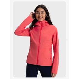 Lu Align Cross Chill Jacket Repelshell soporte trasero codo senderismo chaqueta Rash Guard soporte de cintura Yoga Lu Lemon LL 2024