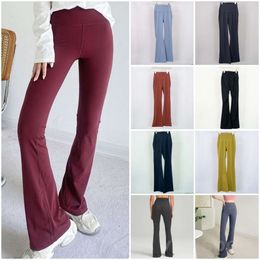 Lu Align L Yoga Correr Pantalones Holgados Chica Pantalones De Campana Pantalones Fitness Pantalones De Chándal De Pierna Ancha Mujeres Estiramiento Mini Acampanado Moda Perfectamente De Gran Tamaño