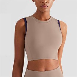 Lu Align Lemon Fiess Sports Femmes Nude Nouveau Colorblock Sans Couture Yoga Débardeur Plus La Taille Soutien-Gorge Sexy Running Gym Sous-Vêtements Livraison Gratuite Jogg