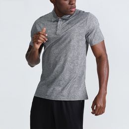 Lu Align Lemon LL – Polo de sport pour hommes, séchage rapide, anti-transpiration, haut d'entraînement à manches courtes, survêtement de gymnastique, 2024